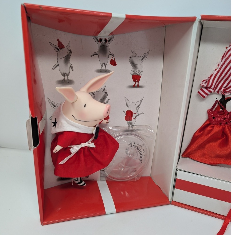 Madame Alexander Olivia the Pig Trunk Set FAO Schwarz 2001 Ian Falconer Doll - Picture 3 of 16